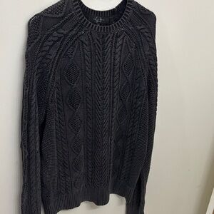 rag & bone Aran Cable Knit Crewneck Sweater